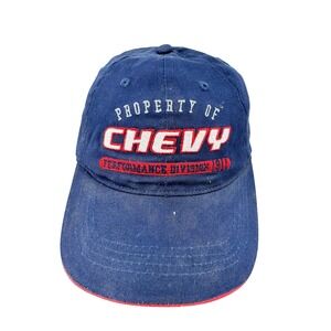 Mens Blue Chevy Performance Division 1911 Embroidered Baseball Cap